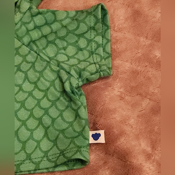 Build-A-Bear Workshop BABW Camo Green Dinosaur Hoodie Scaly *ADDED EAR HOLES* - Picture 5 of 15